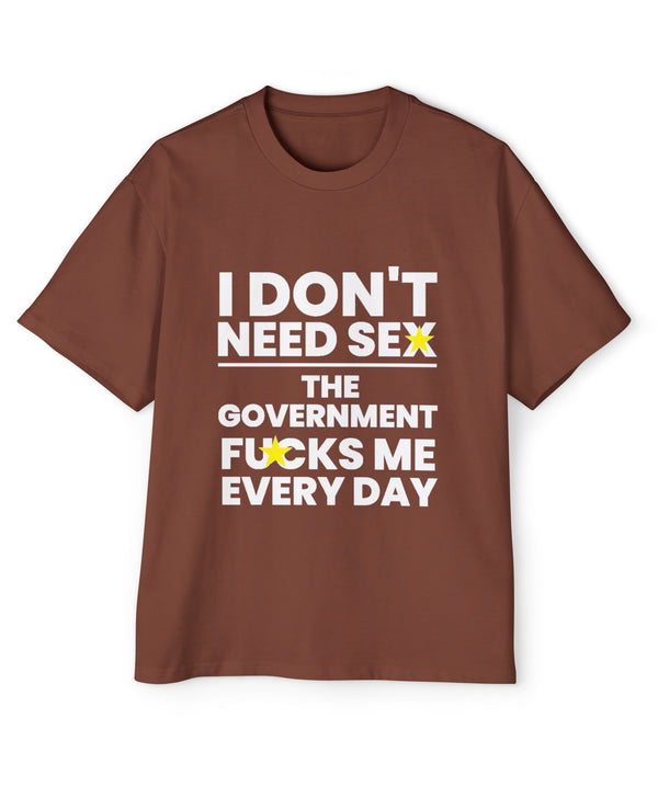 Men's Heavy Oversized Tee - Bold Statement Shirt, Casual Wear, Gift for Him, Funny Graphic Tee, Trendy Streetwear, Political Humor