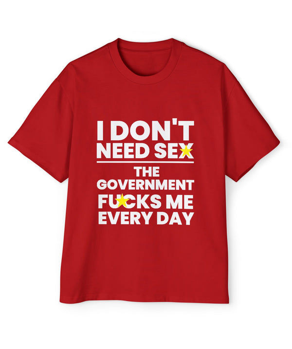 Men's Heavy Oversized Tee - Bold Statement Shirt, Casual Wear, Gift for Him, Funny Graphic Tee, Trendy Streetwear, Political Humor
